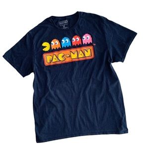 Pac-Man Retro Spell Out Graphic Tee Shirt Unisex Size XL